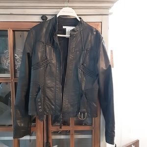 Max Studio Vegan leather Moto jacket  M Guc